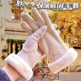 加厚加绒保暖麂皮绒手套劵后9.9元包邮