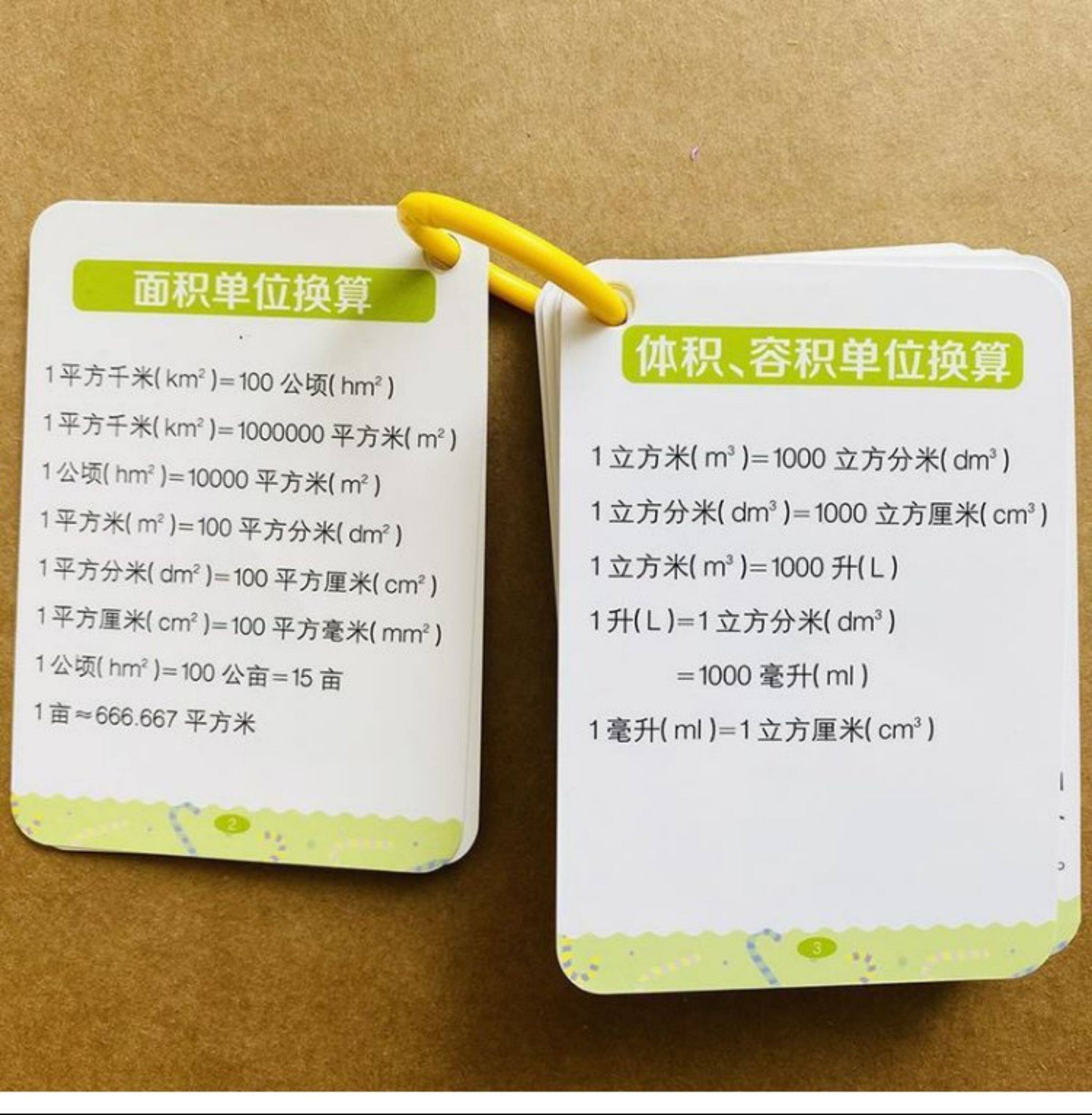 Чтобы поцарапать 小学生数学公式大全卡片人教版数学基础知识定律计算法则记忆手卡