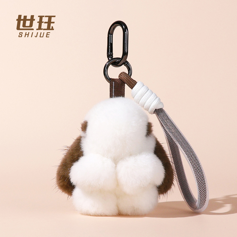 Shijue Snow Ball Ink Rhythm! Mink Fur Plush Doll Cute Little Rabbit Toy Backpack Pendant Decoration Shijue Snow Ball Ink Rhythm! Mink Fur Plush Doll Cute Little Rabbit Toy Backpack Pendant Decoration