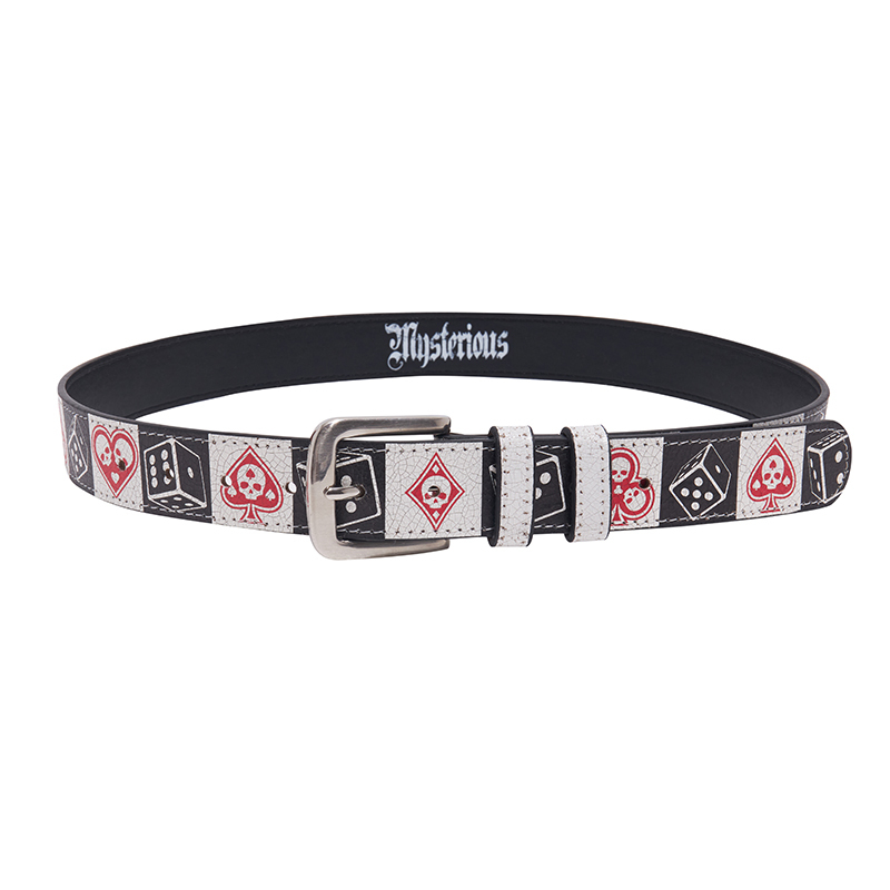 Mysterious Destiny Dice Leather Belt