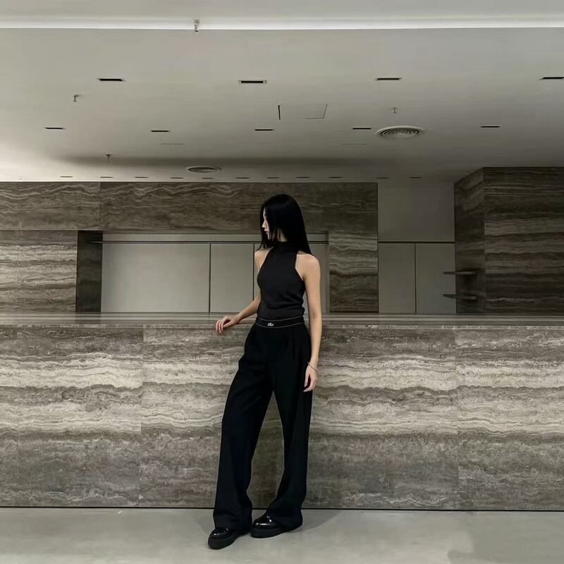 Hong Kong Aio 70% off Clearance Woven Casual Quick-Dry Magic Pants Yoga Sports Women's Loose Floor-Length Wide-Leg Straight Pants