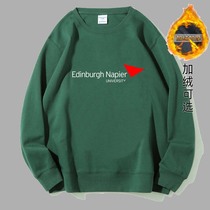 Edinburgh Romby University Asia Peripheral thick velvet sweatshirt souvenir graduation commemorative clothes school uniform round neck