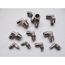 304 316 stainless steel PL right-angle elbow with external thread terminal rotatable quick-plug pneumatic air source tracheal elbow