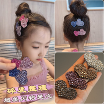 Childrens Summer Bright Diamond Love Hairpin Girls BB Clip Girls Bangs Clip Side Clip Side Forehead Hairpin Broken Hair
