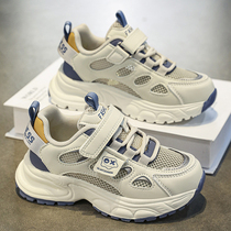 Anta suitable boys shoes 2024 summer new childrens mesh breathable sports shoes for big children and boys trendy brand soft