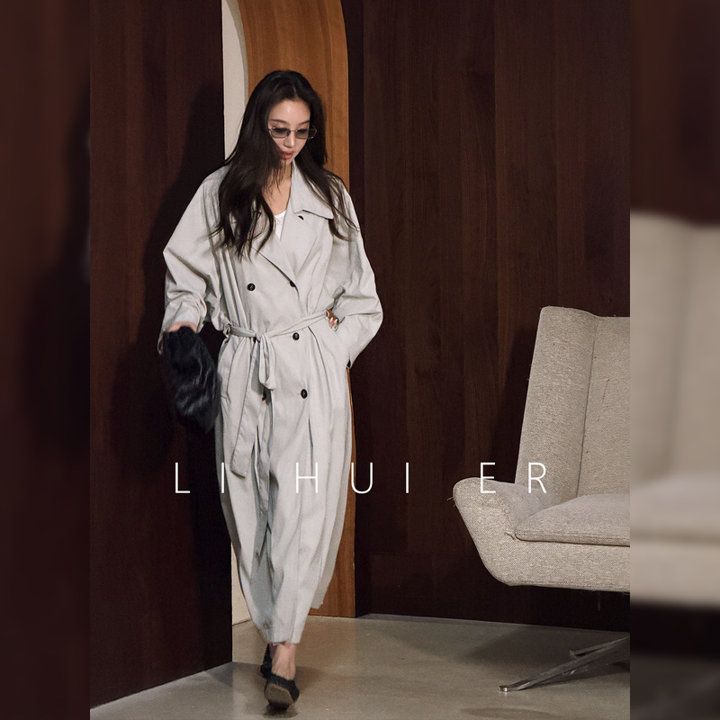 Lihuier Manhattan Time Zone Relaxed High-End Style Women's Summer Oversized Long Loose Coat