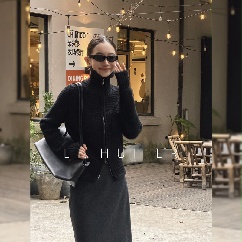 Lihuier Los Angeles Times Old Money Style Sweater Women's Winter Versatile Wool Knit Cardigan Top Lihuier Los Angeles Times Old Money Style Sweater Women's Winter Versatile Wool Knit Cardigan Top