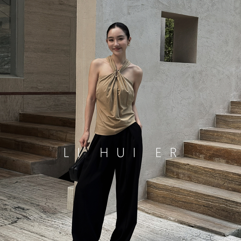 Lihuier Long Island Iced Tea Design Halter Neck Camisole Unique Non-Repetitive Sleeveless Top Lihuier Long Island Iced Tea Design Halter Neck Camisole Unique Non-Repetitive Sleeveless Top