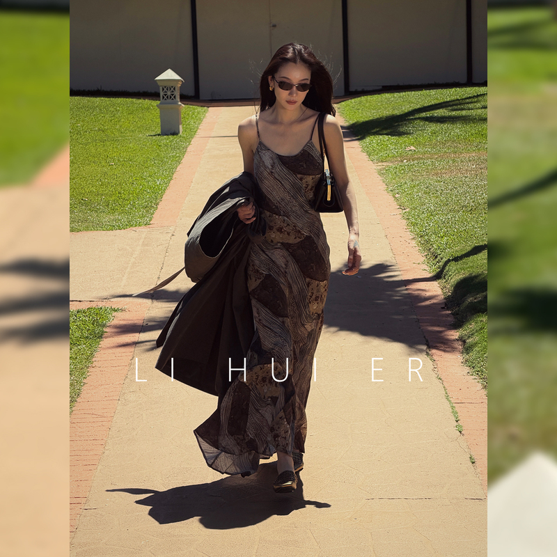 Lihuier Li Hui'Er Summer Dream 2026 New French Style Dress Summer Women's Slimming Strap Long Dress Lihuier Li Hui'Er Summer Dream 2026 New French Style Dress Summer Women's Slimming Strap Long Dress