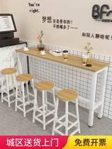Bar table against the wall milk tea shop tables and chairs home long table balcony window table living room narrow table commercial high table