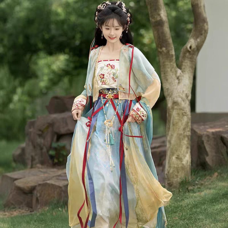 Yongye Xinghe Ling Miao Miao Same Style Cosplay Costume Heavy Embroidery Hanfu for Women, Super Fairy-Like Daily Han Element Girl Outfit