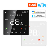 New black and white WIFI Tuya mobile phone remote control electric heating thermostat 16A electric heating film cable CE