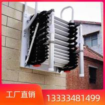 Indoor loft telescopic staircase electric lift storage outdoor household wall-mounted telescopic staircase folding storage manufacturer