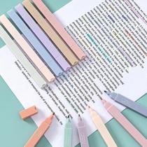 6Colors set Soft Tip Highlighter Marker Pen Candy Color cross border