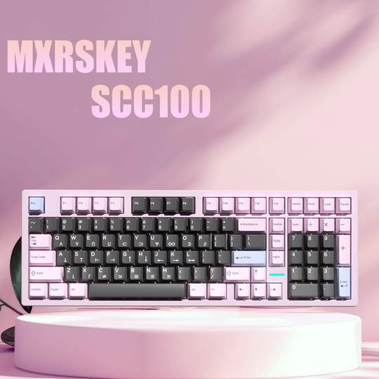 SCC100 mechanical keyboard customization kit, three-mode 2.4g Bluetooth wireless, large array of quick-release aluminum lumps