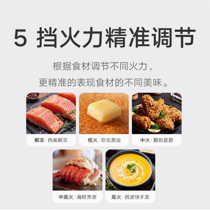 Mijia Microwave Oven 20L Energy-Saving Version with Detachable Turntable, Household Energy-Saving Small Multi-Function High-Power Rapid Heating