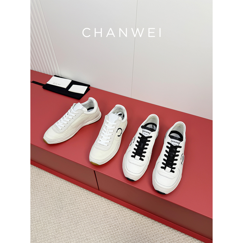 【Chanwei Treasure】Simple and High-End~ Chanel-Style 25P Patchwork Lace-Up Casual Sneakers for Women, Flat Sole 【Chanwei Treasure】Simple and High-End~ Chanel-Style 25P Patchwork Lace-Up Casual Sneakers for Women, Flat Sole
