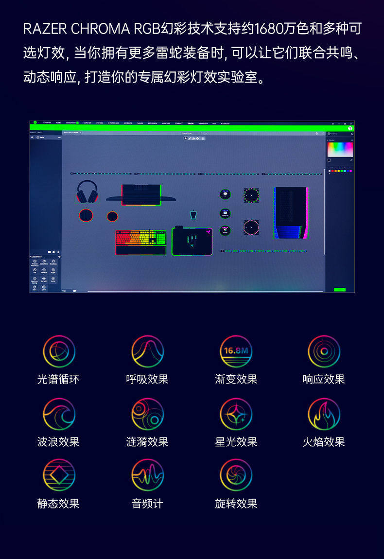 Проводной игровой гарнитуры razer雷蛇北海巨妖v3头戴式usb有线 线csgo游戏耳机麦thx音效rgb发光