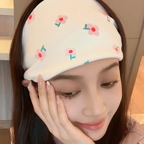 Summer confinement hat postpartum spring and autumn confinement headscarf pregnant women pure cotton thin section large head circumference spring and summer windproof