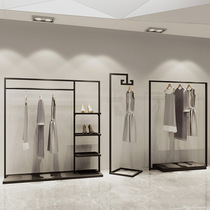 Modern minimalist iron art clothing rack home cloakroom containing clothes hanghanger clothing store display floor-style display shelf