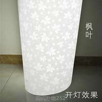 Imitation translucent lampshade suspended ceiling imitation marble anti-glare parchment lamp film wood carving hollow pattern film