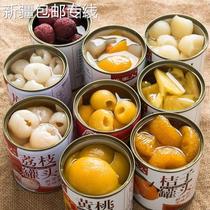 *Xinjiang Tibet* Canned lychee fruit mixed with yellow peach red Maodan and loquat canned food