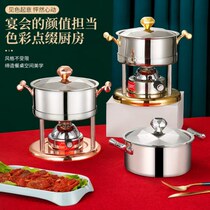 Small hot pot for one person and one pot gas stove with adjustable fire power commercial club shabu-shabu small hot pot