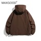 MAXGOOD American trendy brand design zipper jacket waterproof spring and autumn loose outdoor functioning jacket