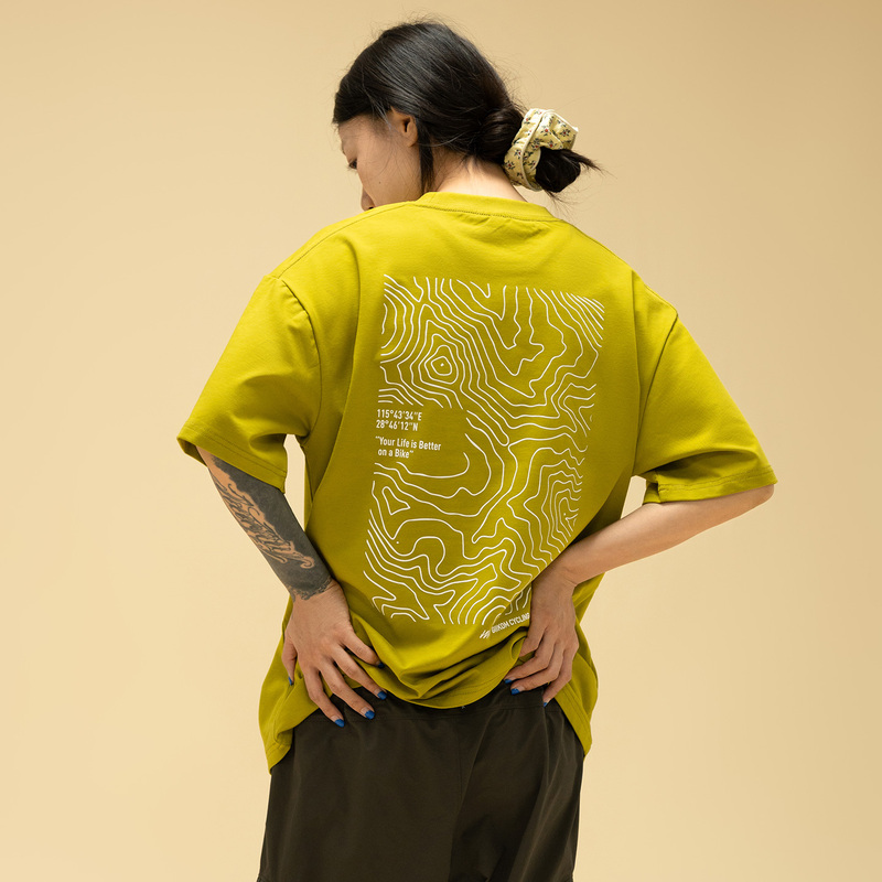 Giikom Cycling Climbing-Themed Printed Short-Sleeved T-Shirt for Men and Women, Quick-Drying 7A Antibacterial Solona Sports Top