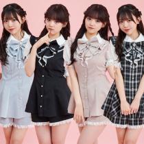 SC 24-year-old lace sleeve short-sleeved suit (heart-shaped diamond button bow)