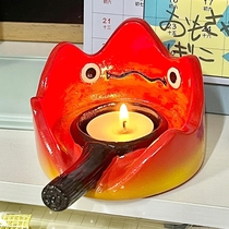 Calcifer candle candlestick ornaments high-end creative ashtray as a birthday gift for best friend or girlfriend