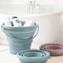 New 5L Folding Silicone Water Bucket Portable Camping