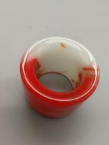 Ancient playing antique Han Dynasty old chicken blood jade old jade bring in a circle mouth diameter 2 2 cm