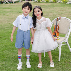 Children's chorus performance costumes princess skirt tutu skirt boys and girls dress kindergarten primary school graduation photo uniform