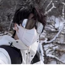 Mens cycling windproof glasses outdoor large-frame ski goggles mountaineering sunglasses cycling and sports goggles for women