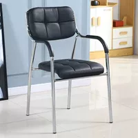 Стул 1 черный кожаный