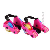 Four-wheel skating PU light wheel heelys shoes wind and fire auxiliary light {wheel roller skates skates starry sky children