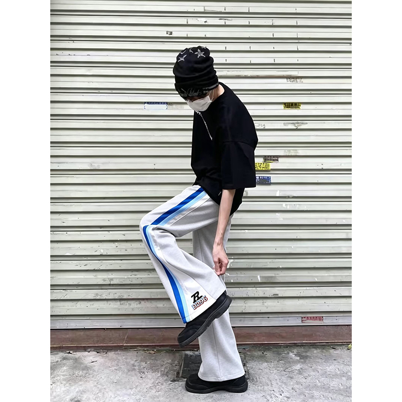 Legendary Banker Pants Four Seasons New Style Sports Wide Casual Pants Unisex Versatile Slightly Flared Wide-Leg High Street Basketball Pants Legendary Banker Pants Four Seasons New Style Sports Wide Casual Pants Unisex Versatile Slightly Flared Wide-Leg High Street Basketball Pants
