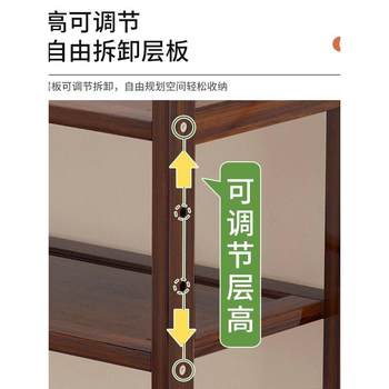 Storage rack floor-standing multi-layer living room bookshelf bedroom room storage simple storage rack supplies household wooden partition