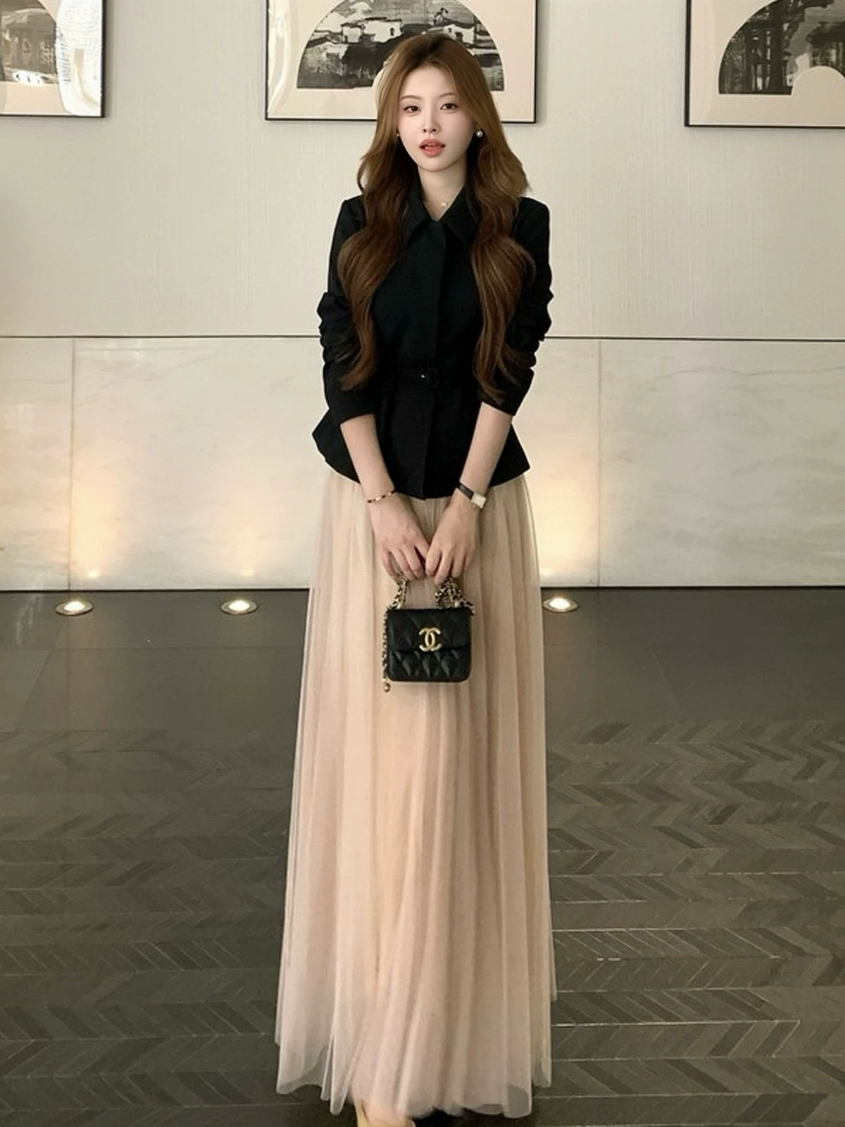 Spring classic suit jacket, skirt, set, high-quality style
