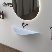 Capres Corian one-piece smile basin designer wash basin in view of the artistic basin high-end one-piece basin
