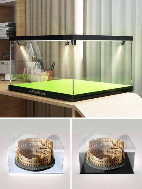 Acrylic display box suitable for 10276 Roman Colosseum transparent box dust cover HD storage box