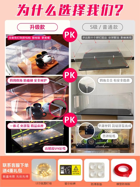 Acrylic display box suitable for 10276 Roman Colosseum transparent box dust cover HD storage box