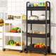 Small Trolley Storage Rack for Kitchen, Floor-Standing, Multi-Layer, Suitable for Bedroom, Baby Snacks, Mobile Use in Bathroom, Toilet, and Kitchen