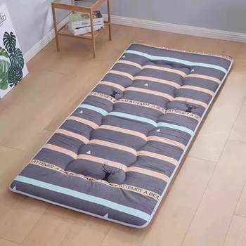 Thickened Single Mattress, Double Foldable Non-Slip Student Dormitory Cartoon Mattress, Moisture-Proof Tatami