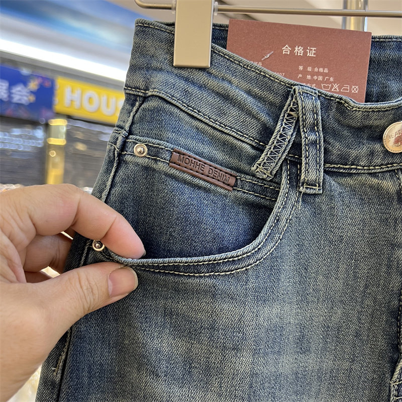 景可丹阔腿牛仔九分裤女春季25年新款韩版休闲宽松百搭高腰直筒裤详情8