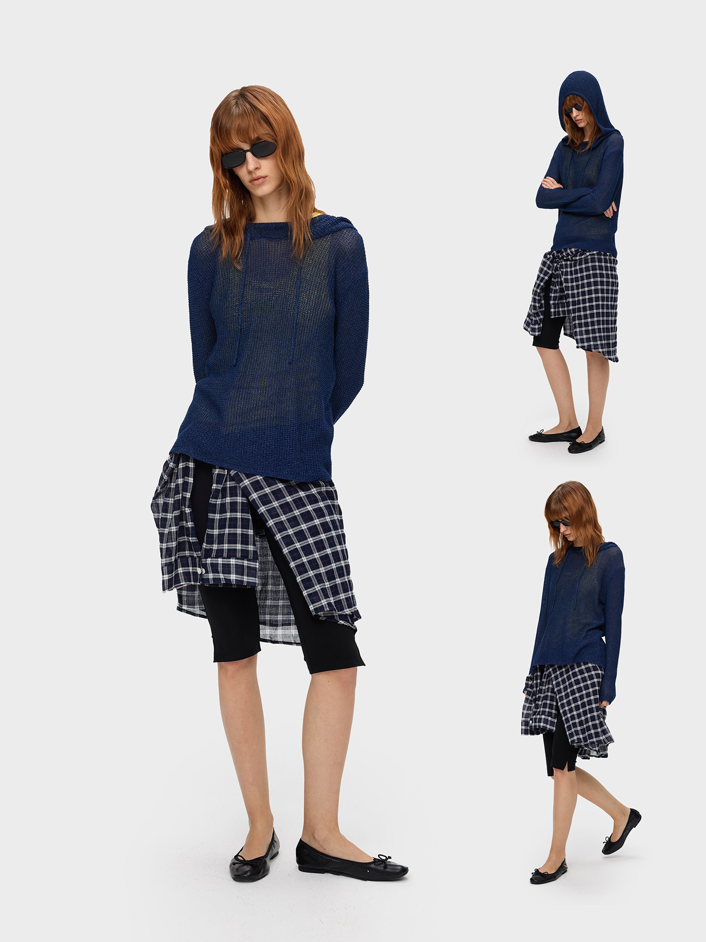 Slight Vogue Haze Blue Loose Knit Cover-Up