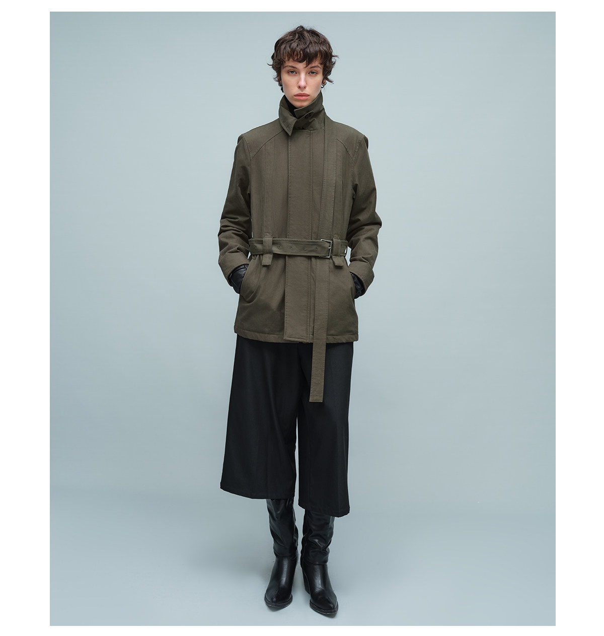 Slight Vogue Utility Belted Midi Jacket