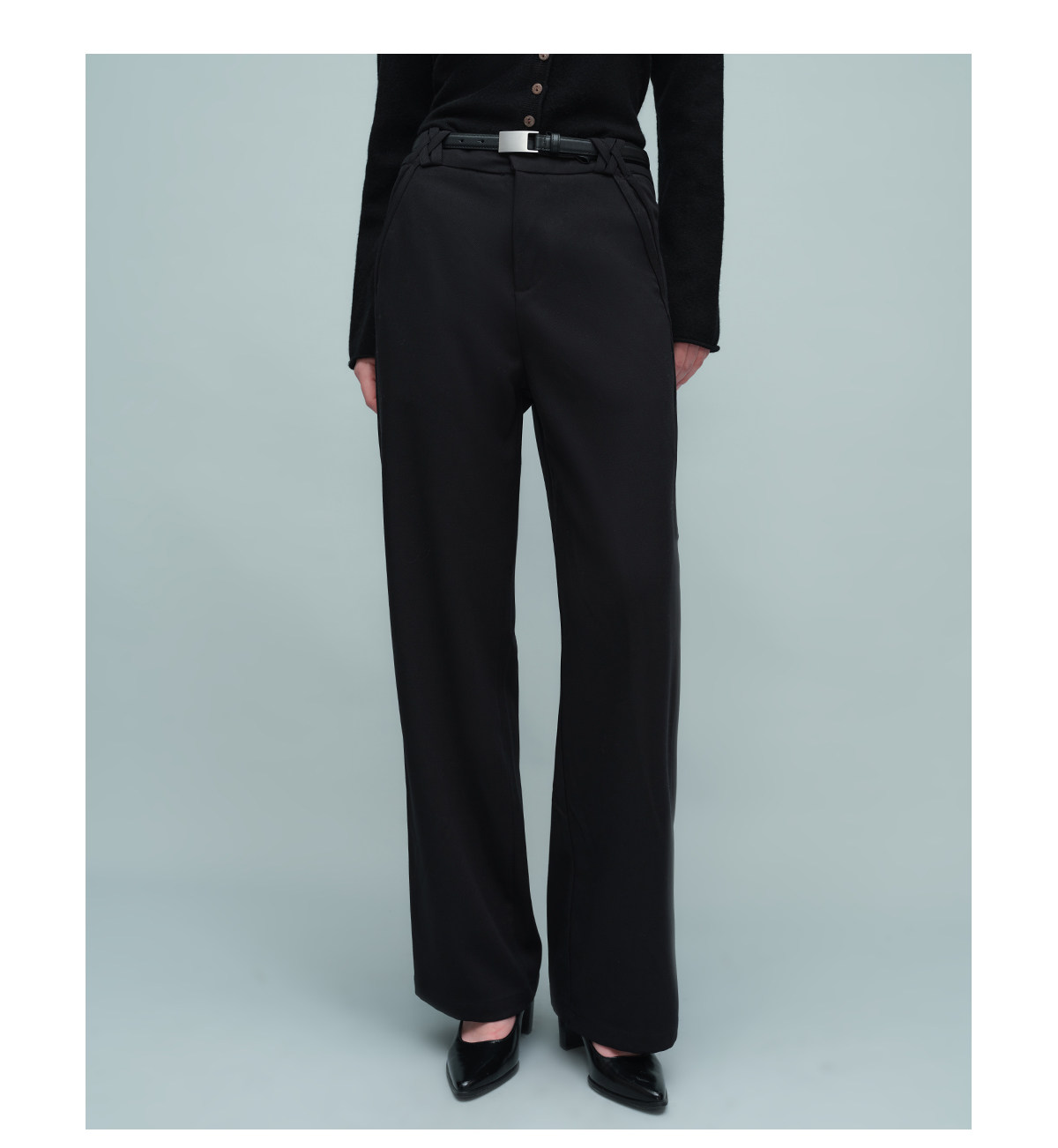 Slight Vogue Straight-Leg Wool Trousers