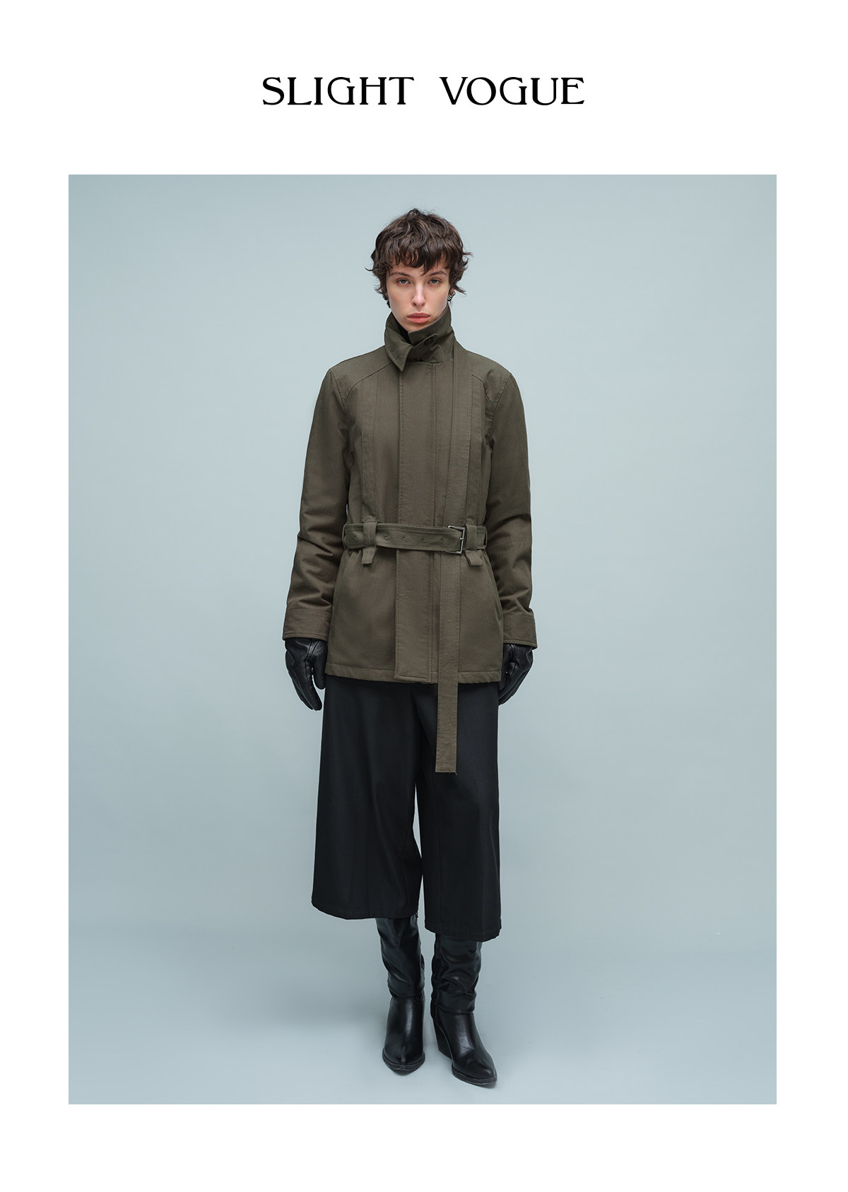 Slight Vogue Utility Belted Midi Jacket